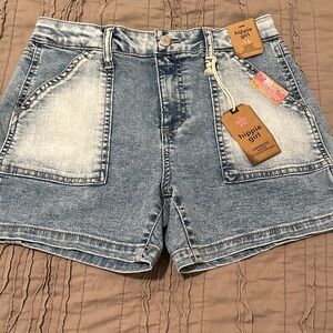 Hippie Girl Blue Denim Kids Shorts